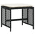 Garden Stools with Cushions 4 pcs Black 41x41x36 cm Poly Rattan