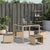Garden Stools with Cushions 4 pcs Mix Beige 41x41x36 cm Poly Rattan