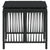 Garden Stools with Cushions 4 pcs Black 41x41x36 cm Poly Rattan