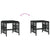 Garden Stools with Cushions 4 pcs Black 41x41x36 cm Poly Rattan