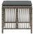 Garden Stools with Cushions 4 pcs Grey 41x41x36 cm Poly Rattan