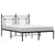 Metal Bed Frame without Mattress with Headboard Black 135x190 cm