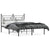Metal Bed Frame without Mattress with Headboard Black 135x190 cm