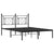 Metal Bed Frame without Mattress with Headboard Black 135x190 cm