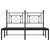 Metal Bed Frame without Mattress with Headboard Black 135x190 cm