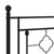 Metal Bed Frame without Mattress with Headboard Black 135x190 cm