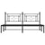Metal Bed Frame without Mattress with Headboard Black 183x203 cm King