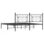 Metal Bed Frame without Mattress with Headboard Black 183x203 cm King