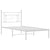 Metal Bed Frame without Mattress with Headboard White 90x190 cm