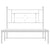 Metal Bed Frame without Mattress with Headboard White 107x203 cm King Single