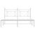 Metal Bed Frame without Mattress with Headboard White 150x200 cm
