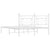 Metal Bed Frame without Mattress with Headboard White 150x200 cm