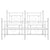 Metal Bed Frame without Mattress with Footboard White 135x190 cm