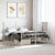 Metal Bed Frame without Mattress with Footboard White 135x190 cm