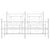 Metal Bed Frame without Mattress with Footboard White 150x200 cm