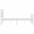 Metal Bed Frame without Mattress with Footboard White 150x200 cm