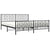 Metal Bed Frame without Mattress with Footboard Black 183x203 cm King
