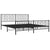 Metal Bed Frame without Mattress with Footboard Black 183x203 cm King