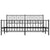 Metal Bed Frame without Mattress with Footboard Black 183x203 cm King