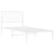 Metal Bed Frame without Mattress with Headboard White 90x190 cm