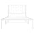 Metal Bed Frame without Mattress with Headboard White 90x190 cm