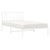 Metal Bed Frame without Mattress with Headboard White 107x203 cm King Single