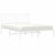 Metal Bed Frame without Mattress with Headboard White 135x190 cm