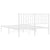 Metal Bed Frame without Mattress with Headboard White 135x190 cm