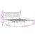 Metal Bed Frame without Mattress with Headboard White 135x190 cm