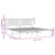 Metal Bed Frame without Mattress with Headboard White 183x203 cm King