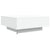 Coffee Table with LED Lights White 80x80x31 cm