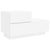 Bedside Cabinet with LED Lights White 70x36x40.5 cm