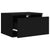 Wall-mounted Bedside Cabinet with LED Lights Black
