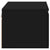 Wall-mounted Bedside Cabinet with LED Lights Black