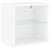 Bedside Cabinets with LED Lights Wall-mounted 2 pcs White