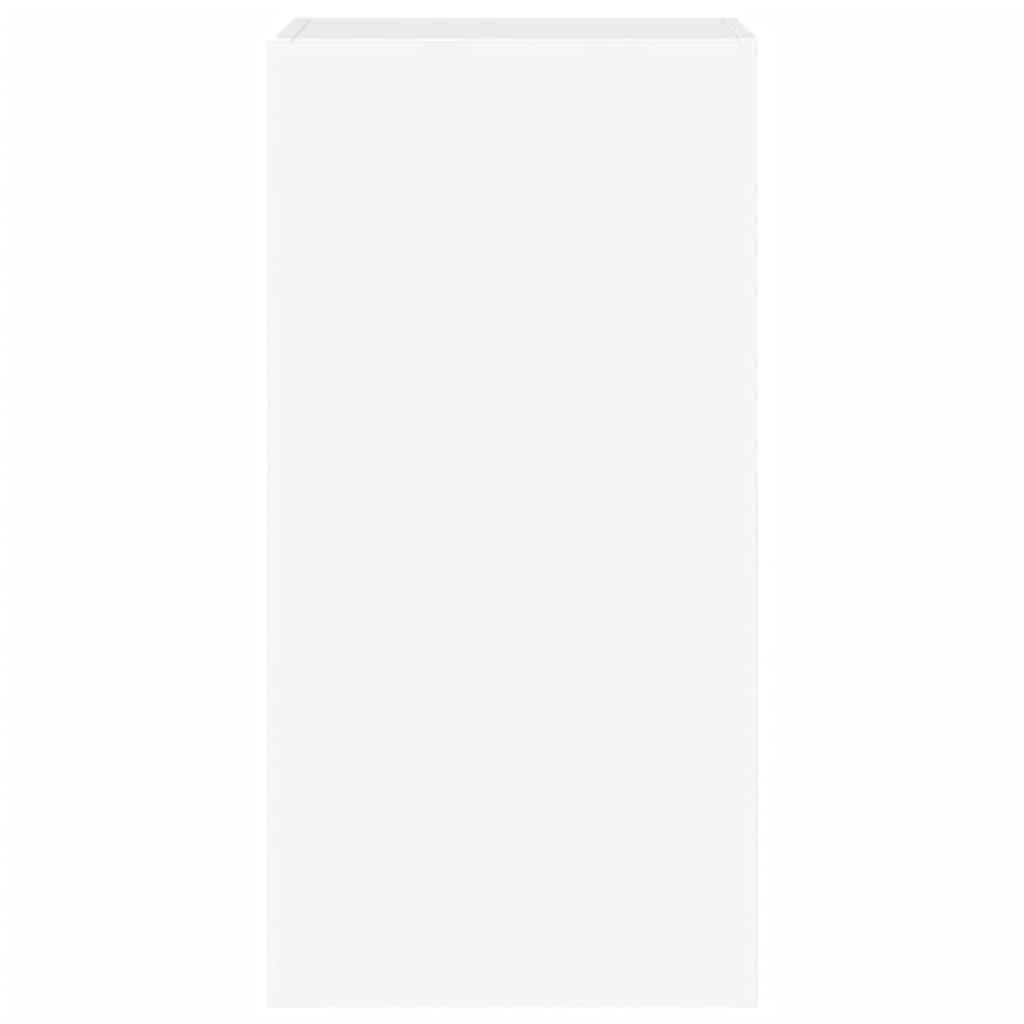 TV Wall Cabinet with LED Lights White 40.5x35x80 cm
