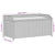 Storage Bench Grey 100x50x52 cm Poly Rattan and Acacia Wood