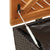Garden Storage Box Black 110x50x54 cm Poly Rattan Acacia Wood