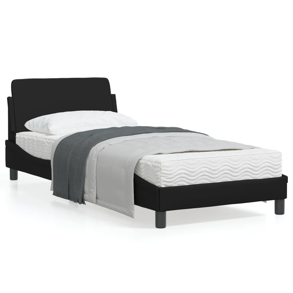 Bed Frame &quot;Dover&quot; Black 90x190 cm Faux Leather