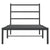 Metal Bed Frame without Mattress with Headboard Black 90x190 cm