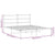 Metal Bed Frame without Mattress with Headboard Black 150x200 cm