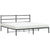 Metal Bed Frame without Mattress with Headboard Black 183x203 cm King