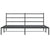 Metal Bed Frame without Mattress with Headboard Black 183x203 cm King