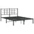 Metal Bed Frame without Mattress with Headboard Black 135x190 cm