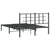 Metal Bed Frame without Mattress with Headboard Black 135x190 cm