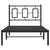 Metal Bed Frame without Mattress with Headboard Black 90x190 cm