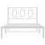 Metal Bed Frame without Mattress with Headboard White 107x203 cm King Single