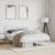 Metal Bed Frame without Mattress with Headboard White 135x190 cm