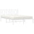 Metal Bed Frame without Mattress with Headboard White 135x190 cm