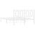 Metal Bed Frame without Mattress with Headboard White 135x190 cm